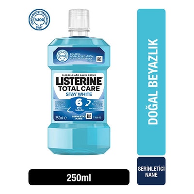 Listerine Total Care Stay White Mouthwash: Tartar Control, Stain Protection, & Fresh Breath - Clinically Proven Whitenin