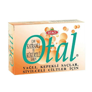 Otacı Sulfur and Pine Tar Medicinal Soap for Acne and Hair Loss Treatment - 80g Otacı Sulfur & Pine Tar Soap for Acne & Hair Loss Medicinal soap, Sulfur soap, Pine tar soap, Acne treatment soap, Dermatologically tested soap, Hypoallergenic soap, Hair loss treatment, Dandruff treatment, Skin care, Hair care, Natural soap, Sensitive skin, Acne solution, Dandruff solution, Hair loss solution