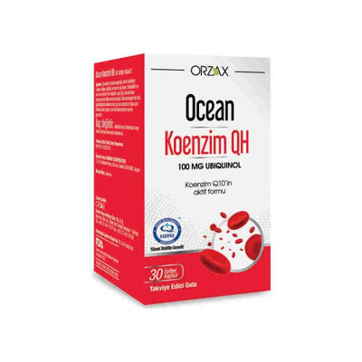 Ocean Ubiquinol CoQ10 100mg - 30 Capsules - High Absorption Coenzyme Q10 Supplement for Heart Health & Antioxidant Suppo