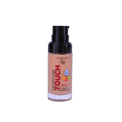 Golden Rose Moisture Touch Liquid Foundation SPF 20 - Natural Finish, Hydrating Hyaluronic Acid & Niacinamide, Buildable
