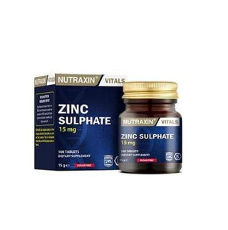 Nutraxin Zinc Sulphate Tablets - 100 Count - Immune Support & Overall Health - Daily Mineral Supplement Nutraxin Zinc Sulphate: Boost Your Immunity & Health Zinc supplement, Zinc Sulphate, Immune support, Nutraxin, Zinc tablets, Mineral supplement, Daily zinc, Zinc for immune system, health supplement, wellness, immune function, wound healing, cell growth, allergy-free, no additives, zinc, sulphate, tablets, mineral, daily dose, health-conscious, zinc deficiency, supplement, health
