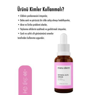 Maruderm Retinol 0.5% Anti-Aging Face Serum - Rejuvenates Skin, Reduces Fine Lines & Wrinkles - 30ml Maruderm Retinol 0.5% Face Serum - Anti-Aging Skincare Retinol Face Serum, Anti-aging skincare, Skin rejuvenation serum, Hyaluronic Acid skincare, Vitamin E serum, Maruderm, Skincare for aging skin, Fine lines and wrinkles reduction, Sensitive skin friendly, Hipoallergenic skincare, Anti-aging face care, Skincare routine products