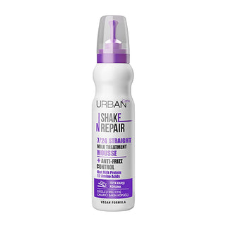 Urban Care Shake N Repair Hair Smoothing Foam - Vegan, Heat Protectant, Dermatologically Tested Urban Care Shake N Repair Hair Smoothing Foam - Vegan & Heat Protectant hair smoothing foam, vegan hair care, dermatologically tested hair products, heat protectant hair spray, oat milk protein hair care, frizz control, hair repair, smoothing serum, cruelty-free beauty, vegan beauty products, hair care for frizzy hair, long-lasting smoothness, protective hair styling
