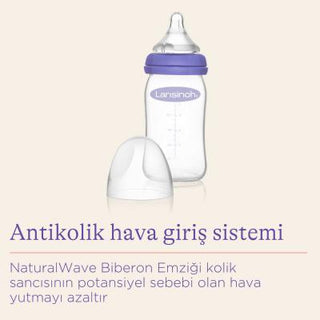 Lansinoh Borosilicate Glass Baby Bottle - NaturalWave Nipple Design, BPA Free, 5.41 fl oz Lansinoh NaturalWave Baby Bottle - BPA Free & Durable baby bottle, borosilicate glass baby bottle, BPA free baby bottle, natural feeding baby bottle, Lansinoh NaturalWave baby bottle, baby feeding, baby products, newborn essentials, baby care, Lansinoh, baby bottle gifts