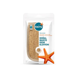 Balmy Exfoliating Bath Glove - Natural Loofah & Cotton, Exfoliates & Renews Skin, Turkish Bath Glove for Oily Skin Balmy Exfoliating Bath Glove - Natural Loofah & Cotton exfoliating bath glove, natural loofah bath glove, Turkish bath glove, exfoliating skincare, loofah skin care, natural skincare, oily skin solutions, eco-friendly bath products, biodegradable skincare, skincare essentials, bath glove for women, bath glove for men, gift for skincare enthusiasts