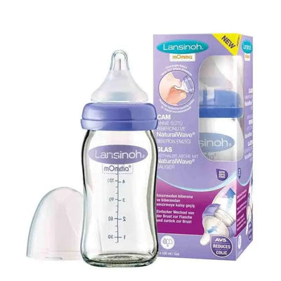 Lansinoh Glass Baby Bottle 160ml – BPA-Free Feeding Bottle