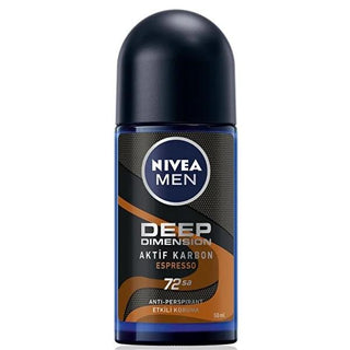 Nivea Men 72-Hour Antiperspirant Roll-on Deodorant for Men - Activated Carbon & Espresso Scent Nivea Men 72h Antiperspirant Deodorant - Long Lasting Freshness Nivea Men Deodorant, Roll-on Deodorant, 72-hour antiperspirant, Activated carbon deodorant, Men's grooming products, Antiperspirant for men, Long-lasting deodorant, Masculine fragrance, Dermatologically tested, Men's personal care