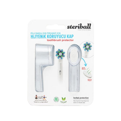 Steriball Transparent Hygienic Electric Toothbrush Holder - Sanitary Storage for Electric Toothbrushes, Bathroom Organiz