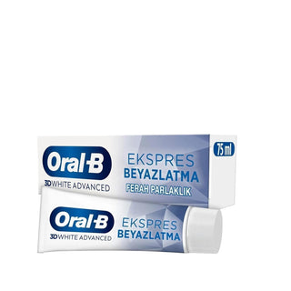 Oral-B 3D White Advanced Express Whitening Toothpaste for a Brighter Smile - 75ml Oral-B 3D White Advanced Express Toothpaste - Whitening & Freshness Toothpaste, Oral-B 3D White, Teeth whitening toothpaste, Oral hygiene products, Advanced toothpaste, Whitening toothpaste, Oral care, Dental hygiene, Smile whitening, Brightening toothpaste, Oral-B products