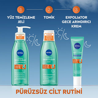 Nivea Derma Skin Clear Acne Face Wash: Deep Cleansing Salicylic Acid & Niacinamide Gel for Blemish & Pore Control, Oily & Acne-Prone Skin Nivea Acne Face Wash: Salicylic Acid Cleanser for Clear Skin acne face wash, salicylic acid cleanser, niacinamide face wash, pore minimizing cleanser, oily skin cleanser, blemish control face wash, deep cleansing face gel, Nivea Derma Skin Clear, blackhead removal cleanser, whitehead removal cleanser, face wash, cleanser, salicylic acid, niacinamide, sea salt, oily skin, 