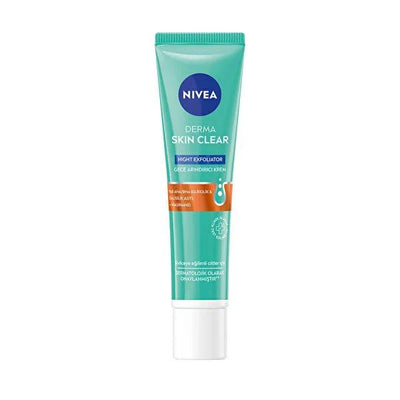 Nivea Derma Skin Clear Exfoliating Night Cream - Anti-Acne, Glycolic Acid & Salicylic Acid Nightly Treatment for Acne-Pr