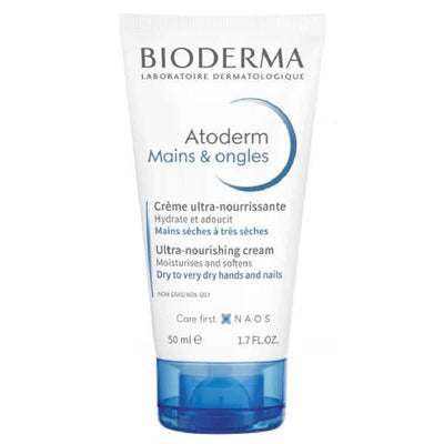 Bioderma Atoderm: Moisturizing Hand & Nail Cream - Relief for Dry Hands, Strengthens Nails, Non-Greasy Formula - Bioderm