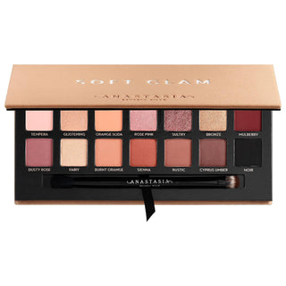 Soft Glam Eyeshadow Palette - 14 Shades with Luxurious Packaging, Paraben-Free & Sulfate-Free Makeup Soft Glam Eyeshadow Palette - Luxurious 14 Shade Makeup eyeshadow palette, makeup palette, Soft Glam Eyeshadow, luxury eyeshadow, paraben-free makeup, sulfate-free eyeshadow, makeup for sensitive skin, clean beauty products, 14 shade eyeshadow, ultra-matte eyeshadow, duo chrome eyeshadow, metallic eyeshadow, double-ended shadow brush, luxurious makeup packaging