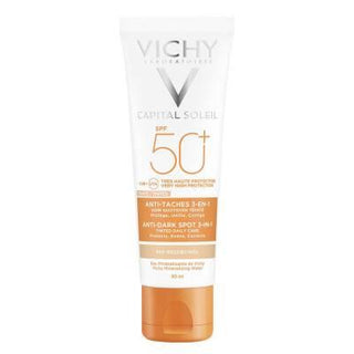 Vichy Capital Soleil SPF 50+ Tinted Sunscreen: Anti-Dark Spot Face Protection, Evens Skin Tone, High UVA/UVB Defense, Hypoallergenic Vichy SPF 50+ Tinted Sunscreen: Anti-Dark Spot, Even Skin sunscreen, SPF 50+ sunscreen, anti dark spot sunscreen, tinted sunscreen, sun protection for face, hypoallergenic sunscreen, sunscreen for dark spots, Vichy sunscreen, lekeleri gideren güneş kremi, leke karşıtı güneş kremi, sun protection, anti-aging, even skin tone, dark spot prevention, UVA protection, UVB protection,