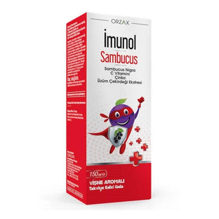İmunol Sambucus 150 ml - Natural Immune Support Supplement with Elderberry Extract, Vitamin C & Zinc İmunol Sambucus 150 ml - Immune Support with Elderberry Immune Support Supplement, Sambucus Nigra Elderberry Extract, Vitamin C Zinc Supplement, Liquid Dietary Supplement, Natural Immune Booster, Health Supplements, Dietary Supplements, Immune Health, Natural Health Products, Sambucus Nigra, Grape Seed Extract, Vitamin C, Zinc, Liquid Supplements