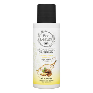 Bee Beauty Travel-Sized Argan Oil Shampoo for All Hair Types - 3.38 fl oz Travel-Sized Argan Oil Shampoo - Bee Beauty travel-sized shampoo, argan oil shampoo, natural hair care, compact toiletries, daily use shampoo, nourishing shampoo, moisturizing shampoo, healthy hair growth, anti-dandruff shampoo, travel hygiene, personal care, beauty products, hair care products