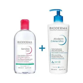 Bioderma Skincare Set - Atoderm Creme Ultra & Sensibio H2O 500ml - Moisturizing & Soothing for Sensitive Skin Bioderma Skincare Set - Moisturizing & Soothing Bioderma Atoderm Creme Ultra, Bioderma Sensibio H2O, Skincare for sensitive skin, Moisturizing cream, Soothing skincare set, Gift set for skincare, Sensitive skin care, Skincare duo, Hydrating skincare, Gentle cleansing