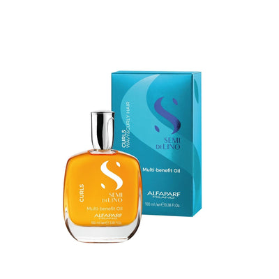 Alfaparf Semi Di Lino Curls Çok Yönlü Bakım Yağı 100 ml - Nourishing Multi-Purpose Hair Care Oil for Curly Hair
