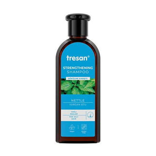 Tresan Nettle Shampoo for Oily Hair & Hair Loss: Natural Anti-Hair Fall, Volumizing & Strengthening - Paraben & Gluten-Free, 10.14 fl oz Tresan Nettle Shampoo: Anti-Hair Loss & Oily Hair Control Nettle shampoo, Anti-hair loss shampoo, Shampoo for oily hair, Hair loss shampoo, Nettle extract shampoo, Paraben free shampoo, Gluten free shampoo, Volumizing shampoo for oily hair, Shampoo to reduce hair fall, Hair strengthening nettle shampoo, oily hair, hair loss, nettle extract, paraben-free, gluten-free, volum