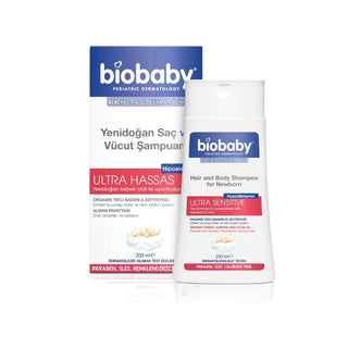 Biobaby Newborn Baby Shampoo and Body Wash - Gentle, Hypoallergenic, 6.76 fl oz Biobaby Gentle Newborn Baby Shampoo & Body Wash - Hypoallergenic newborn baby shampoo, hypoallergenic baby care, organic baby shampoo, gentle baby body wash, dermatologically tested baby products, baby skincare, natural baby products, chemical-free baby care