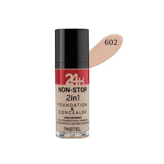 Pastel 24H Non-Stop 2-in-1 Foundation Concealer - Long Lasting, Cruelty-Free, Vegan Makeup Pastel 2-in-1 Foundation Concealer - Long Lasting & Cruelty-Free 2-in-1 foundation concealer, long-lasting makeup, cruelty-free cosmetics, vegan makeup products, paraben-free beauty products, buildable coverage foundation, natural makeup look, daily makeup essentials, makeup simplification, eco-friendly cosmetics