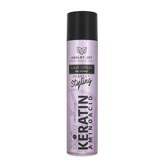 Ashley Joy Keratin & Amino Acid Hair Spray: Medium Hold, Soft Touch - For All Hair Types, 10.14 fl oz Ashley Joy Hair Spray: Medium Hold & Softness | Keratin-Infused hair spray, medium hold hair spray, keratin hair spray, amino acid hair spray, soft touch hair spray, hair styling product, all hair types hair spray, keratin, amino acid, soft touch, medium hold, all hair types, hair styling, styling product, hair care, anti-frizz, hair volume, hair texture, finishing spray, women's hair, hair products, beauty