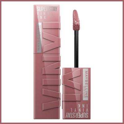 Maybelline Super Stay Vinyl Ink: 16HR Glossy Liquid Lipstick - 110 Awestruck Red. Non-Transfer, Long Lasting Maybelline 