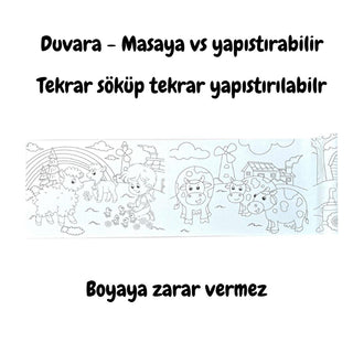 Lino Farm Adhesive Coloring Roll: 33.8" Reusable Kids' Art, Improves Fine Motor Skills, Mess-Free Wall & Table Fun! Lino Farm Coloring Roll: Reusable Kids' Art, Mess-Free Fun! adhesive coloring roll, reusable coloring book, farm animal coloring, children's art supplies, kids sticky coloring, large coloring poster, educational coloring activity, fine motor skills activity, wall coloring roll, table coloring roll, coloring roll, coloring book, kids art, art supplies, farm animals, educational toys, reusable a