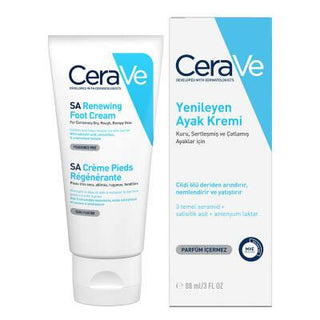 CeraVe SA Renewing Foot Cream - Exfoliates Dry, Cracked Feet with Salicylic Acid, Moisturizes, Fragrance-Free, Hypoallergenic - 88ml (2.96 fl oz) CeraVe SA Foot Cream: Renew Dry, Cracked Feet - Salicylic Acid CeraVe foot cream, SA renewing foot cream, salicylic acid foot cream, dry cracked feet treatment, foot moisturizer for dry skin, fragrance-free foot cream, hypoallergenic foot cream, foot cream for rough feet, exfoliating foot cream, foot cream, foot care, dry feet, cracked feet, rough feet, salicylic 