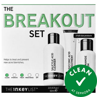 The Breakout Set: Skincare for Acne-Prone Skin | Salicylic & Succinic Acid, Niacinamide | Clear Pores, Oil Control, Blemish & Blackhead Treatment, Cruelty-Free The Breakout Set: Acne Treatment | Clear Skin, Pores & Oil Control acne treatment, skincare for acne-prone skin, salicylic acid cleanser, succinic acid acne treatment, niacinamide serum for oily skin, blackhead removal, pore minimizing skincare, oil control serum, cruelty-free acne treatment, blemish treatment, acne, blemishes, oily skin, skincare se