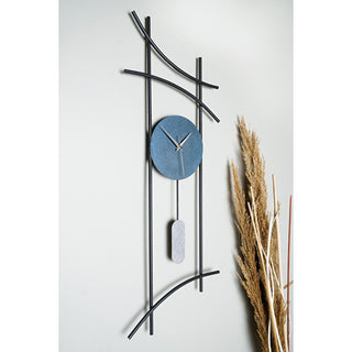 Muyika Ken: Large Metal Wall Clock - 29.5" Silent Modern Decorative Clock for Living Room, Bedroom - Hand Painted Accents Muyika Ken Metal Wall Clock: Large, Silent & Modern | [Brand]  metal wall clock, large wall clock, silent wall clock, decorative wall clock, modern wall clock, 75 cm wall clock, metal clock, hand painted wall clock, living room clock, bedroom clock, clock, wall decor, home decor, silent clock, non-ticking clock, metal art, wall art, modern design, interior design, home improvement, gifts