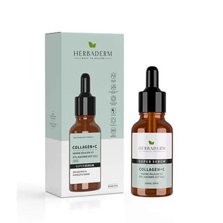 Herbaderm: Collagen & Vitamin C Super Serum - Anti-Aging, Skin Brightening, Wrinkle Reduction, and Enhanced Hydration (30ml/1.01 fl oz) Herbaderm Collagen & Vitamin C Serum: Anti-Aging & Brightening collagen serum, vitamin C serum, anti-aging serum, skin brightening serum, hyaluronic acid serum, wrinkle reduction serum, blemish treatment serum, skin tightening serum, even skin tone serum, O-Ethyl Ascorbic Acid serum, facial serum, anti-aging skincare, skin radiance, wrinkle reduction, blemish treatment, ski