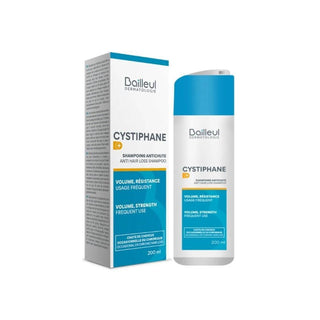 cystiphane anti-hair loss shampoo 200 ml bottle, cystiphane shampoo label showing key benefits CYSTIPHANE Anti-Hair Loss Shampoo - 200 ml CYSTIPHANE Anti-Hair Loss Shampoo - 200 ml cystiphane, anti-hair-loss, shampoo, hair-care, hair-thinning, menthol-rich, dermatologically-tested, clinical-results, hair-repair, ai-generated