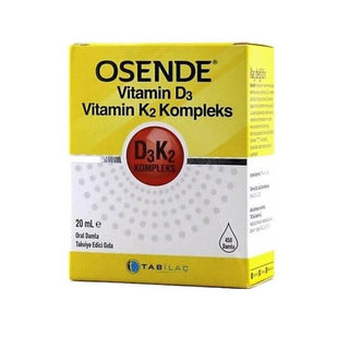 Osende Vitamin D3K2 Complex Drops 20ml - Supports Bone Health & Immune System Osende Vitamin D3K2 Drops - Bone & Immune Health Support Vitamin D3K2 Complex, Dietary Supplement Drops, Bone Health Support, Immune System Booster, Supplementary Food, Health Supplements, Vitamin D3, Vitamin K2, Drops, 20ml, Osende, Health and Wellness, Nutrition