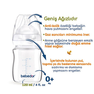 Bebedor Glass Baby Bottle: Heat Resistant, Wide Neck, Anti-Colic & Leak-Proof - Newborn Feeding Essential Bebedor Glass Baby Bottle: Heat Resistant & BPA-Free glass baby bottle, heat resistant bottle, wide neck baby bottle, borosilicate baby bottle, anti-colic baby bottle, newborn feeding bottle, leak proof baby bottle, BPA free baby bottle, baby bottle, glass bottle, heat resistant, wide neck, anti-colic, newborn, feeding bottle, leak proof, BPA free, baby feeding, infant bottle, baby supplies, new mom ess
