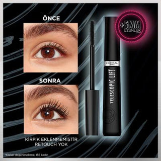 Loreal Paris Telescopic Lift Mascara - Long-Lasting, Volumizing, and Nourishing Mascara for Eyelash Enhancement Loreal Paris Telescopic Lift Mascara - Long-Lasting & Volumizing Loreal Paris Telescopic Lift Mascara, Long-lasting mascara, Volumizing mascara, Mascara for eyelash enhancement, Seramide-enriched mascara, Eye makeup, Cosmetics, Beauty products, Makeup essentials, Lash care, Volumizing and lengthening mascara