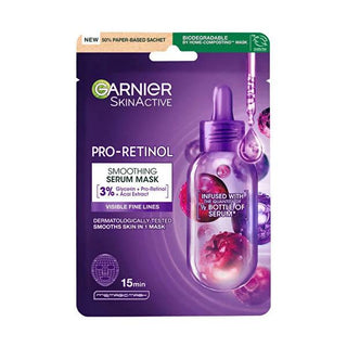 Garnier Pro-Retinol Face Mask - Smooth Fine Lines & Anti-Aging Skincare with Açai Extract Garnier Pro-Retinol Face Mask for Anti-Aging Skincare Garnier Pro-Retinol Face Mask, Anti-aging skincare, Smooth fine lines, Paper face mask, Retinol skincare product, Açai extract benefits, Skincare routine, Anti-aging products, Face mask, Garnier skincare, Pro-Retinol benefits, Glycerin skincare, Açai extract skincare, Hydrating face mask, Anti-wrinkle face mask, Skincare essentials, Beauty products, Facial care, Ski