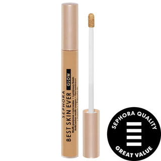 Sephora Collection Best Skin Ever Multi-Use Hydrating Glow Concealer - Radiant Finish, 12hr Hydration, Medium Coverage Sephora Best Skin Ever Hydrating Glow Concealer - 12hr Hydration Hydrating Concealer, Multi-use Makeup, Radiant Finish Concealer, Non-comedogenic Makeup, Long-lasting Hydration Makeup, Concealer, Glow Concealer, Sephora Collection, Makeup, Face Makeup, Skincare Makeup, Liquid Concealer, Buildable Coverage, Radiant Finish, Plant-Based Prebiotics, Unscented Makeup, Sensitive Skin Friendly, Da