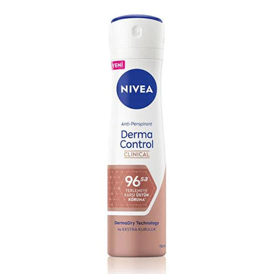 Nivea Deo Derma Control Clinical Women's Deodorant Spray - 96 Hour Protection, Anti-Darkening, Vitamin C