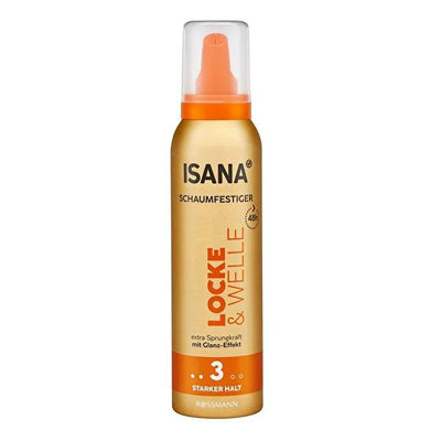 Isana Hair Mousse for Curls & Waves: Vegan Curl Defining Mousse with 48H Hold & UV Protection - Achieve Bouncy, Frizz-Fr