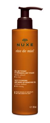 Nuxe Reve De Miel: Gentle Face Cleansing & Makeup Removing Gel - Natural, Soothing, for Dry & Sensitive Skin (200ml) Nuxe Reve De Miel: Gentle Cleansing Gel for Dry, Sensitive Skin face cleansing gel, makeup removing gel, dry skin cleanser, sensitive skin cleanser, natural face cleanser, honey face cleanser, gentle makeup remover, Nuxe Reve De Miel, facial cleansing gel for sensitive skin, natural makeup remover for dry skin, face wash, cleanser, makeup remover, dry skin, sensitive skin, natural skincare, h