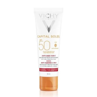 Vichy Capital Soleil SPF 50 Anti-Age Sunscreen: High Protection, Fights Aging, Vitamin C, Water Resistant - 50ml Vichy SPF 50 Anti-Age Sunscreen: High Protection & Youthful Skin SPF 50 anti-age sunscreen, SPF 50 sunscreen, Vichy sunscreen, sunscreen for aging skin, high protection sunscreen, sunscreen with vitamin C, anti-aging sun protection, water resistant sunscreen, sensitive skin sunscreen, sunscreen SPF 50, broad spectrum sunscreen, sunscreen, anti-aging, sun protection, vitamin C, water resistant, se