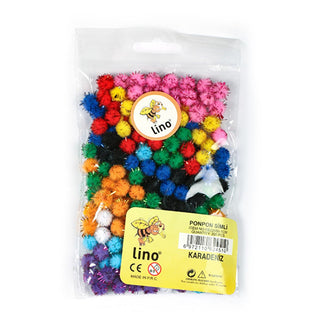 lino ponpon 10mm glitter poms pack, 200 pack metallic pom pons for crafts Lino Ponpon 10mm - 200 Pack Glitter Poms | Craft Supplies Lino Ponpon 10mm - 200 Pack Glitter Poms lino, ponpon, 10mm, glitter-poms, craft-supplies, crafters, students, mettalic-poms, diy-projects, ai-generated
