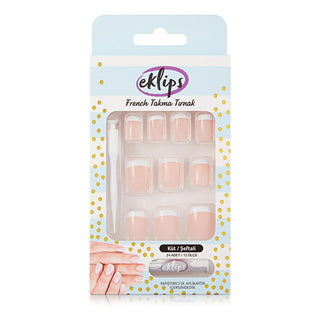 Eklips French Peach False Nails - Short Küt Style, Ready to Wear, Easy Application with Glue & Tool Included Eklips French Peach False Nails - Instant Salon Manicure false nails, French manicure nails, peach false nails, short false nails, Eklips false nails, press on nails French, fake nails with glue, ready to wear nails, French manicure, press on nails, fake nails, nail enhancements, nail glue, nail application tool, peach nails, short nails, beauty, personal care, manicure, reusable nails, gifts for her