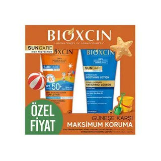 Bioxcin Children's Sunscreen SPF 50+ and After-Sun Lotion Set - Hypoallergenic, Fragrance-Free Sun Protection for Sensitive Skin Bioxcin Kids Sunscreen & After-Sun Lotion Set - SPF 50+ children's sunscreen, SPF 50+ sun lotion, hypoallergenic skincare, after-sun lotion for kids, fragrance-free sun protection, kids sun care, sensitive skin products, sun protection for children, non-nano UV filters, aloe vera skincare, panthenol skincare, vitamin E skincare