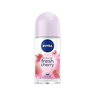 Nivea Fresh Cherry Deodorant Roll-On - Long Lasting Antiperspirant for Women & Men, 1.69 fl oz Nivea Fresh Cherry Deodorant Roll-On - 48hr Protection Nivea Fresh Cherry Deodorant, Roll-On Deodorant, Long-lasting antiperspirant, Dermatologically tested deodorant, Fruity scent deodorant, Women's Deodorant, Men's Deodorant, Antiperspirant Deodorant, Fresh Cherry Fragrance, 48-hour protection, Personal Care, Hygiene Products, Sensitive Skin Deodorant