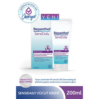 Bepanthol: SensiDaily Body Cream - Long Lasting Moisturizer for Sensitive Skin - Dermatologically & Pediatric Tested, Natural Oils, Skin Barrier Protection, 200ml Bepanthol SensiDaily Body Cream - Sensitive Skin Moisturizer body cream for sensitive skin, dermatological tested body cream, long lasting moisturizer, natural oils body cream, skin barrier protection cream, Bepanthol body cream, sensitive skin cream, pediatric body cream, body cream, sensitive skin, moisturizer, natural oils, skin barrier, pediat