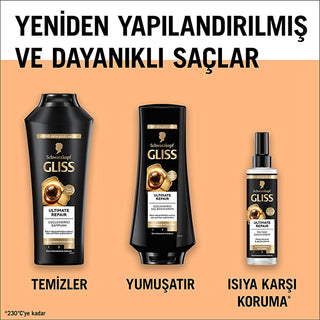 Gliss Ultimate Repair: Keratin Hair Repair Treatment & Heat Protectant Spray for Damaged, Dry Hair - Detangler & Split End Repair Gliss Ultimate Repair: Hair Repair, Heat Protectant | Radiant Hair hair repair treatment, damaged hair serum, heat protectant spray, hair detangler, keratin hair treatment, black pearl hair essence, dry hair repair, split end repair, hair treatment, damaged hair, dry hair, heat protection, detangling, keratin, black pearl, shine, radiance, hair care, hair health, hair styling, wo