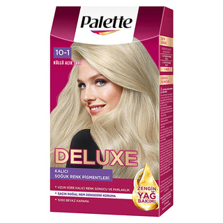 Palette Deluxe Hair Dye - Long-Lasting Nourishing Küllü Açık Sarı Color by Palette Palette Deluxe Hair Dye - Long Lasting & Nourishing hair dye, long-lasting hair color, nourishing hair dye, Palette Deluxe Saç Boyası, Küllü Açık Sarı hair color, hair care, hair coloring, cosmetic, beauty product, Palette hair dye, nourishing hair color, vibrant hair color, healthy hair