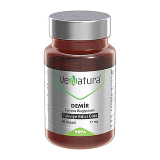 venatura iron supplement bottle, close up of venatura iron capsules VeNatura Iron Supplement 17mg - Vegan Capsules | 90 Count VeNatura Iron Supplement 17mg - Vegan Capsules venatura, iron-supplement, vegan-capsules, dietary-supplement, adults-health, gluten-free, healthy-living, 17mg-iron, capsules, ai-generated
